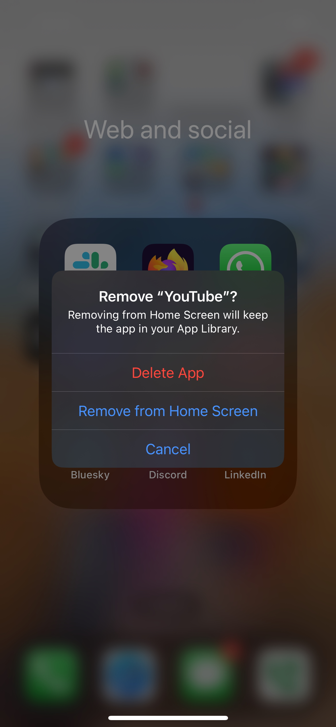 YouTube app uninstall